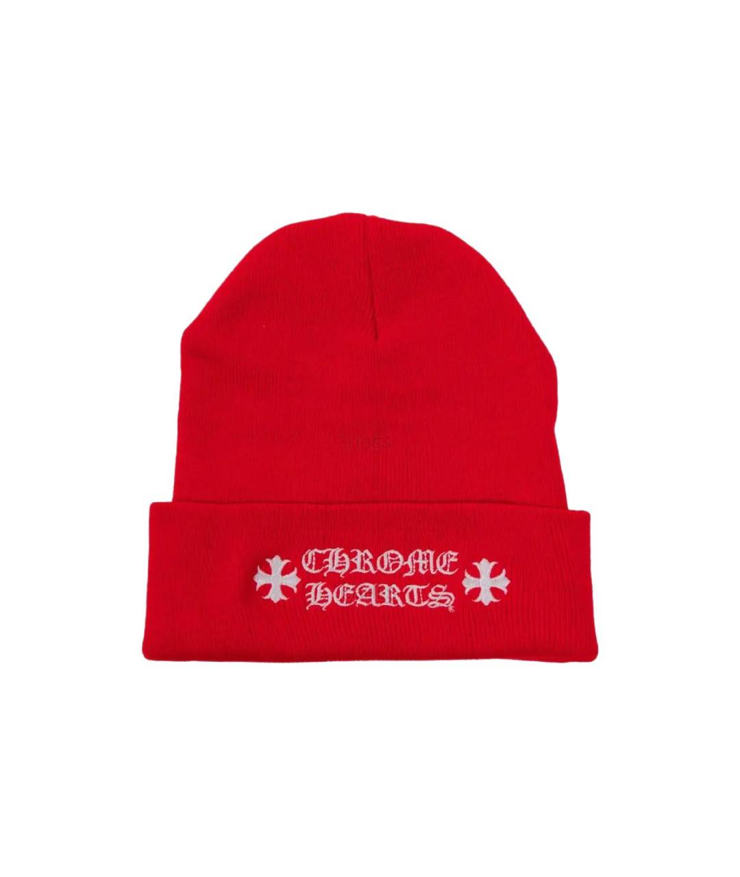 CHROME HEARTS Красная шапка, фото 1