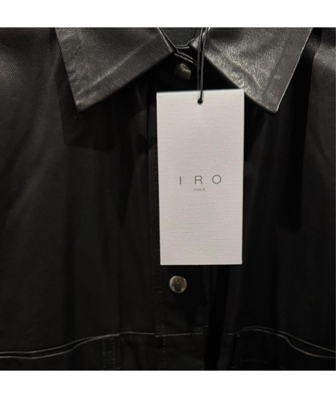 IRO Черная кожаная рубашка, фото 6