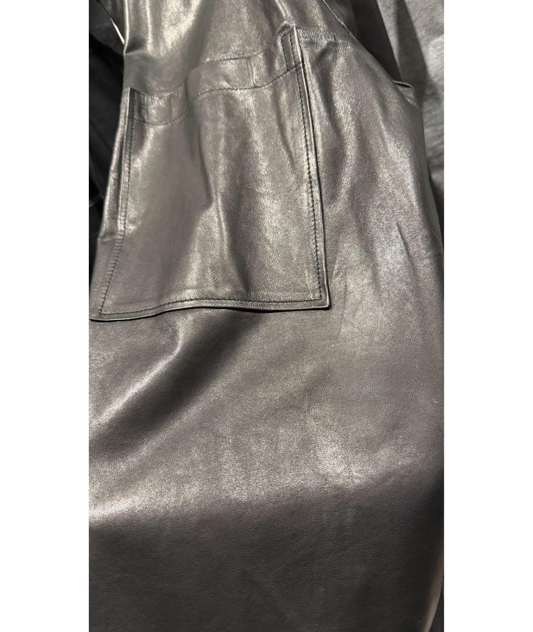 IRO Черная кожаная рубашка, фото 5