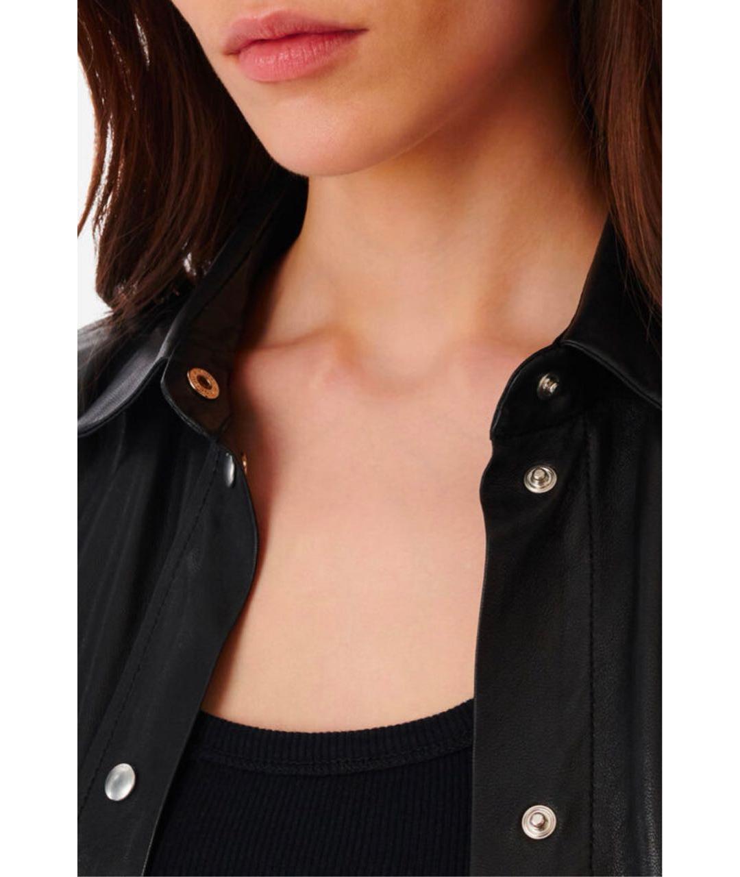 IRO Черная кожаная рубашка, фото 6