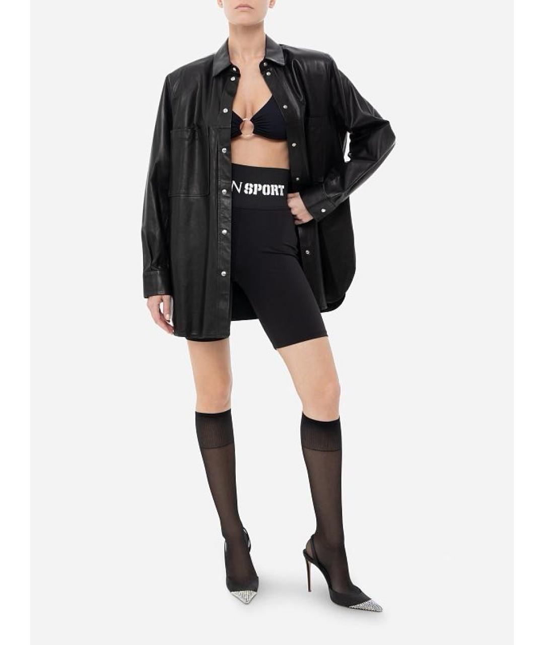 IRO Черная кожаная рубашка, фото 3