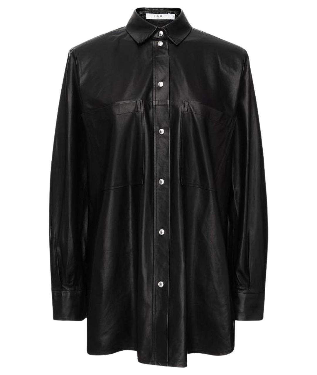 IRO Черная кожаная рубашка, фото 1