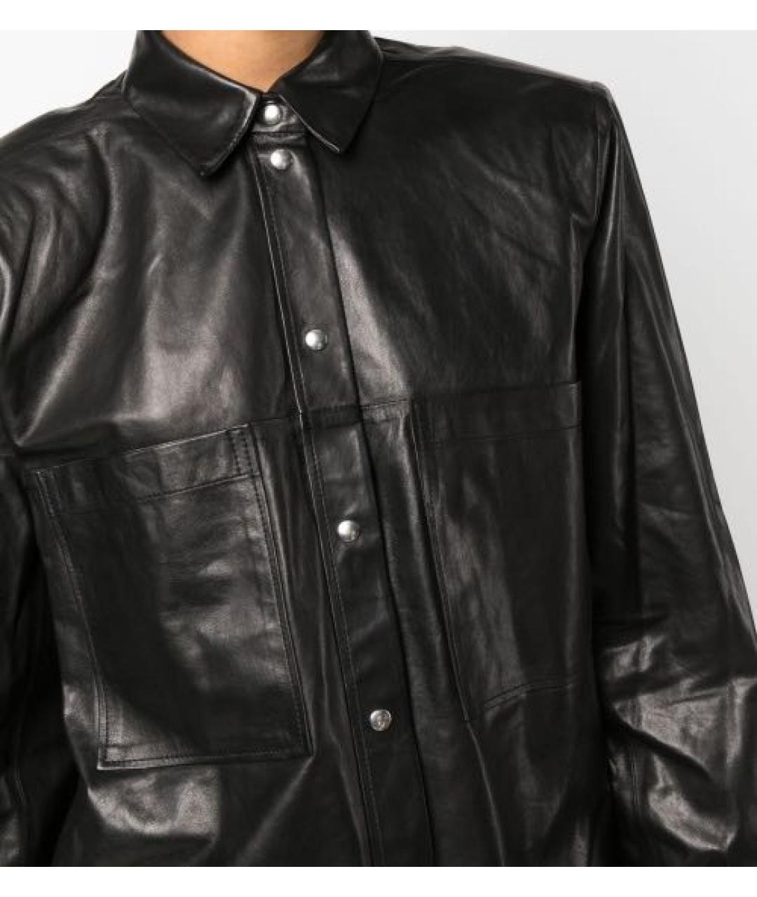 IRO Черная кожаная рубашка, фото 4