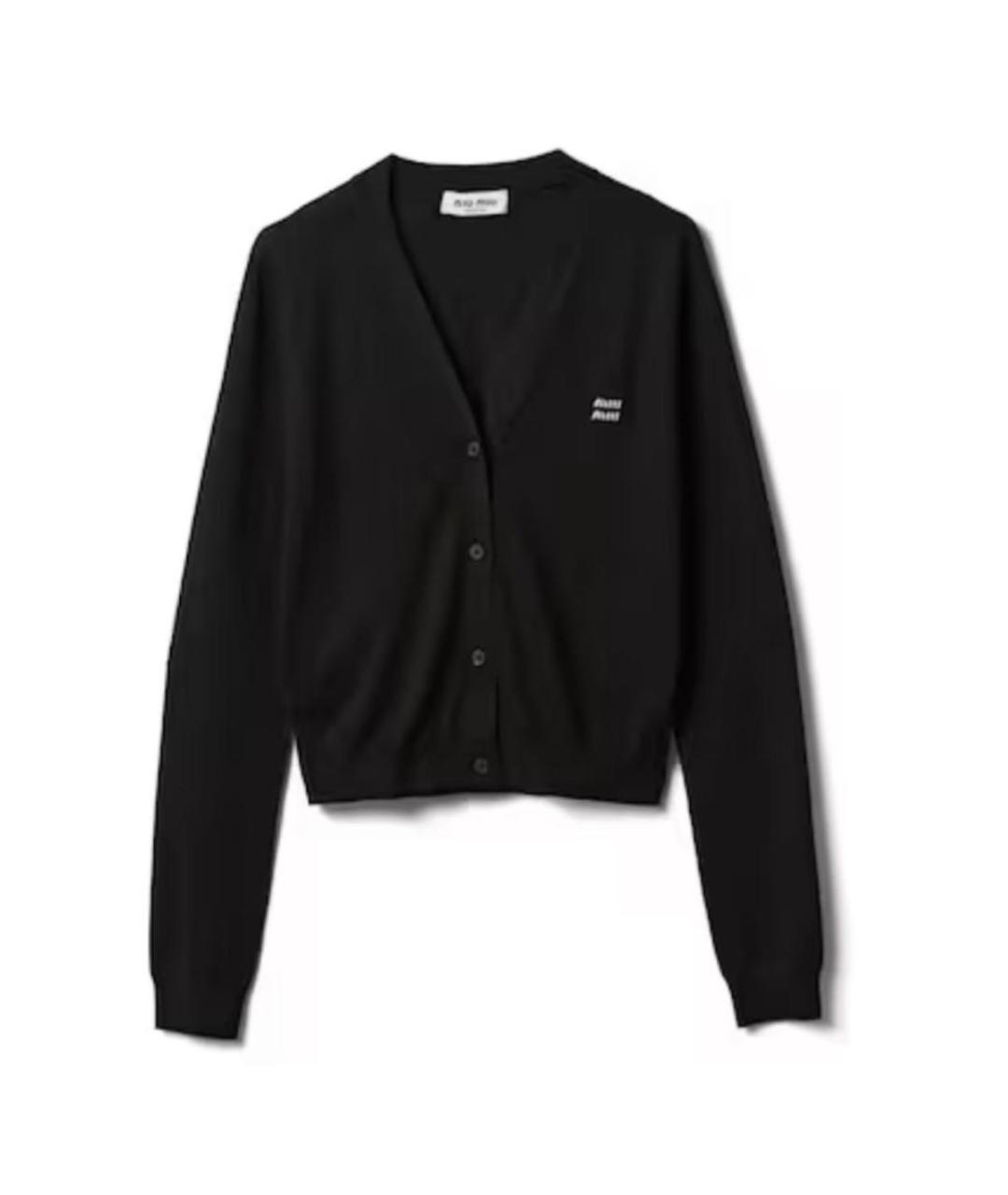 MIU MIU Черный кашемировый кардиган, фото 5