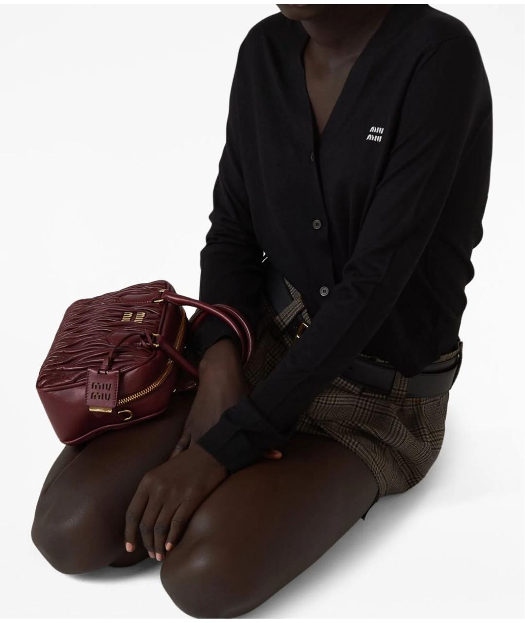 MIU MIU Черный кашемировый кардиган, фото 2