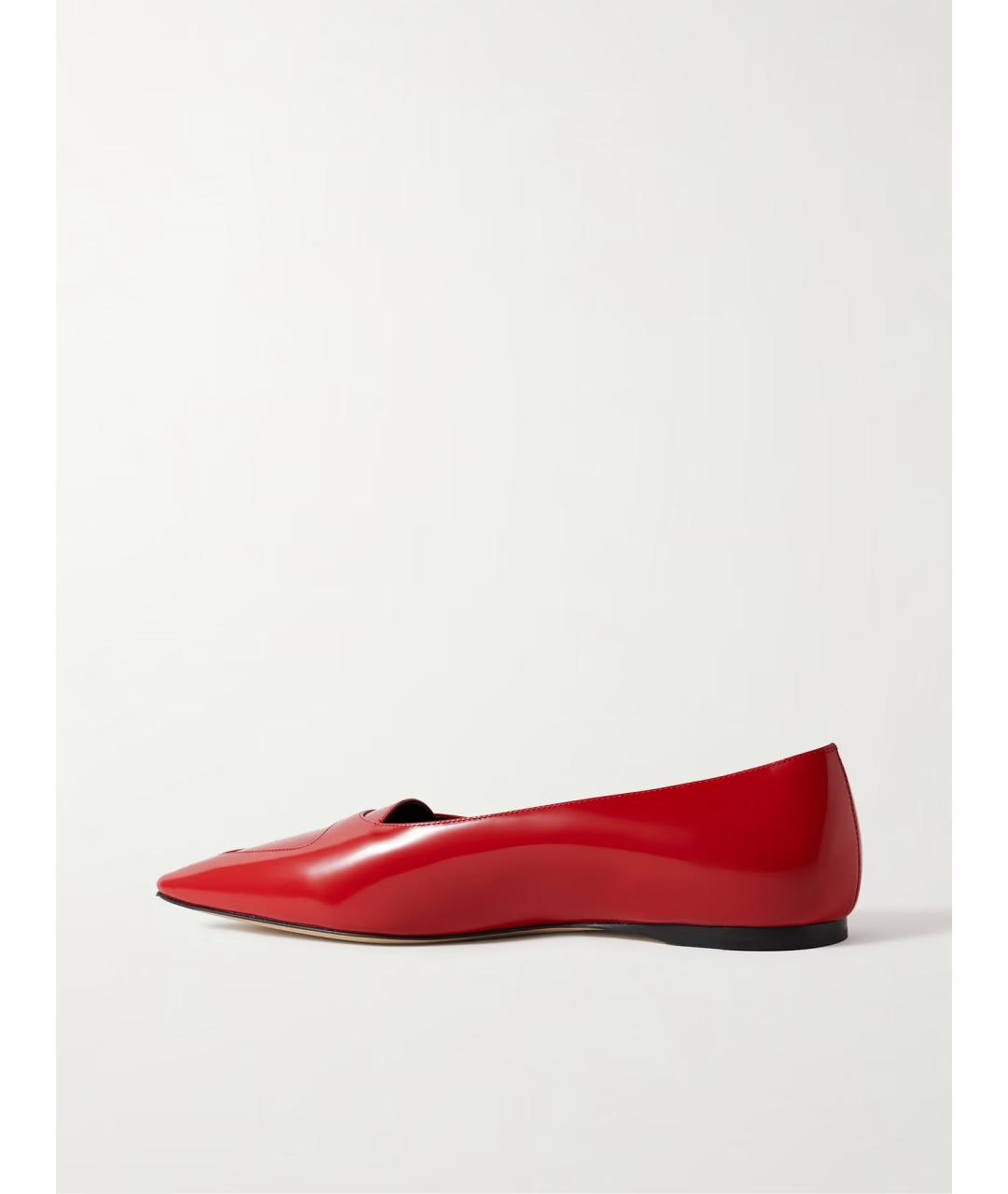 THE ROW Красные кожаные балетки, фото 4
