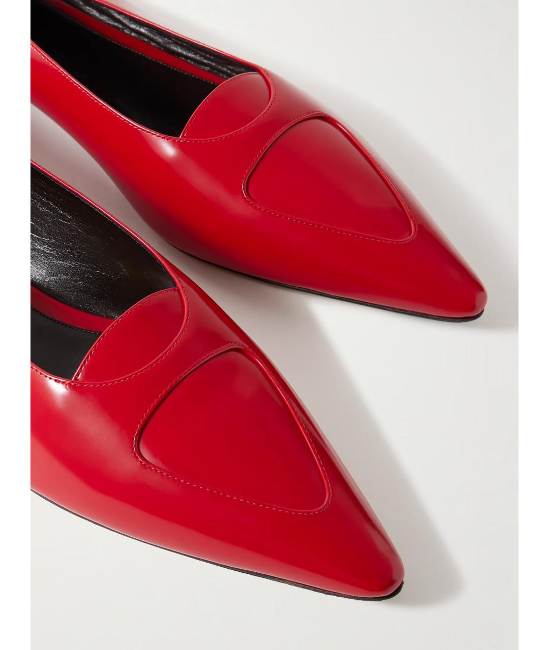 THE ROW Красные кожаные балетки, фото 3