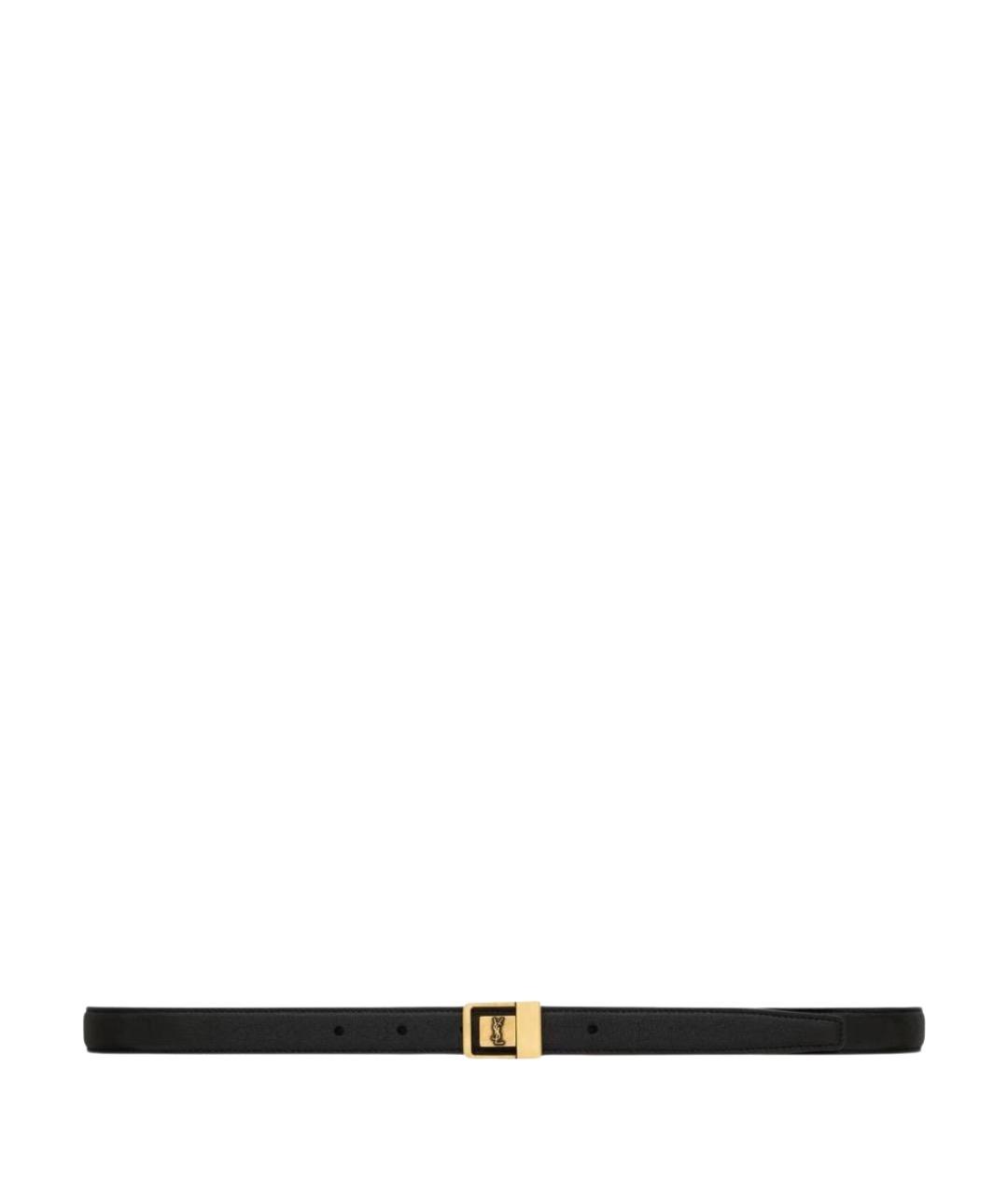 SAINT LAURENT Черный кожаный ремень, фото 1