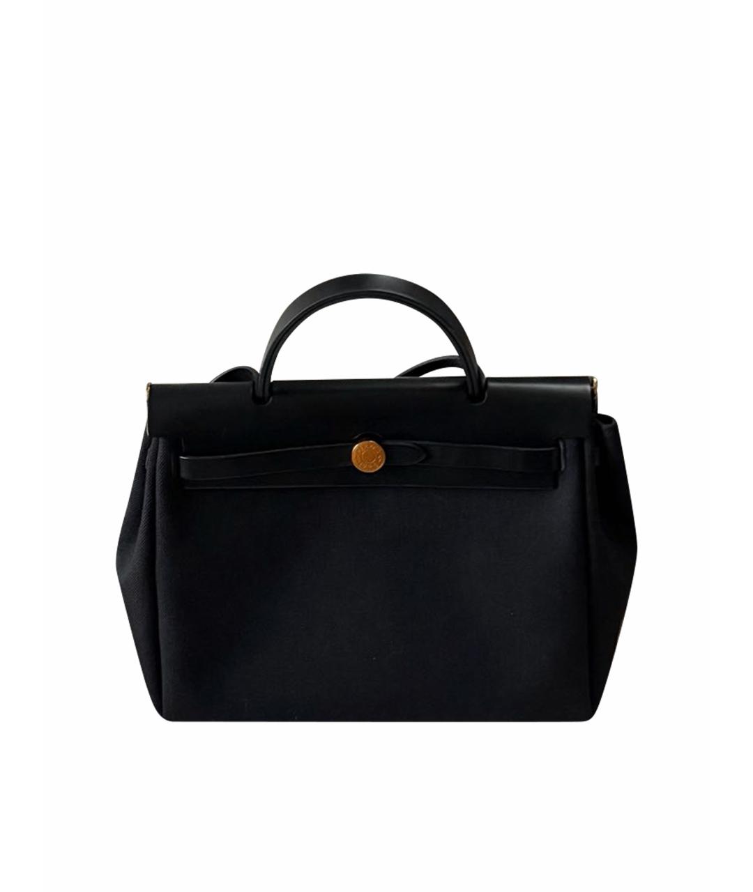 HERMES Черная тканевая сумка через плечо, фото 1