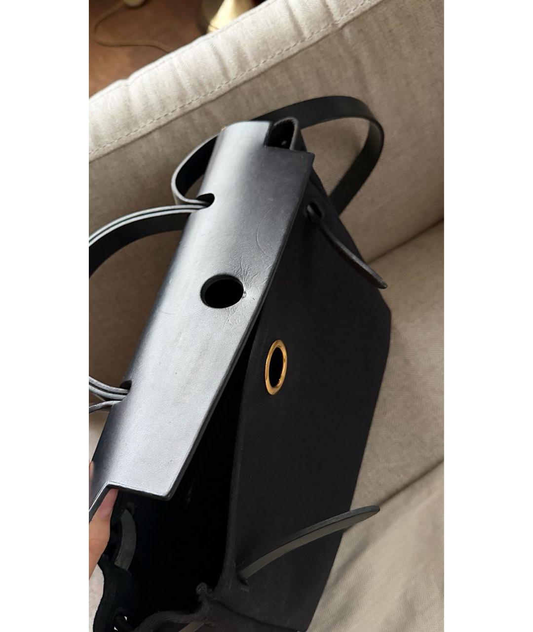 HERMES Черная тканевая сумка через плечо, фото 6
