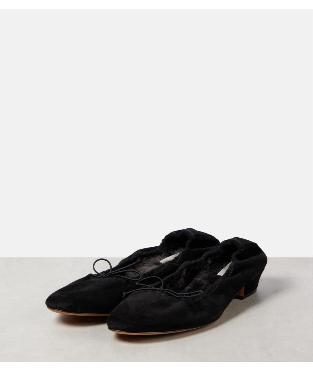 THE ROW Черные замшевые туфли, фото 8