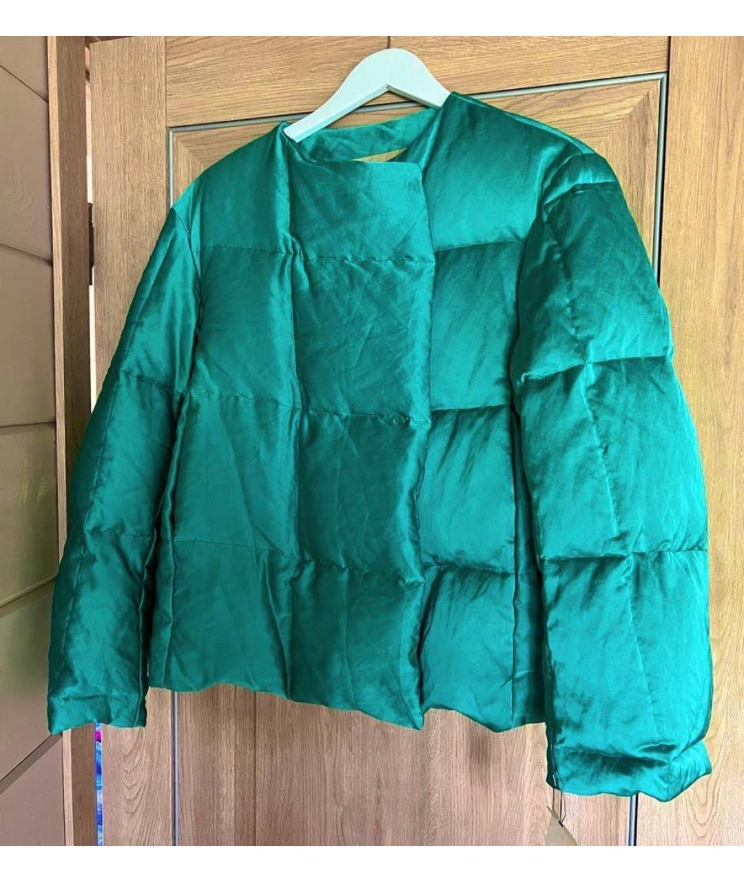 DRIES VAN NOTEN Бирюзовый вискозный пуховик, фото 6