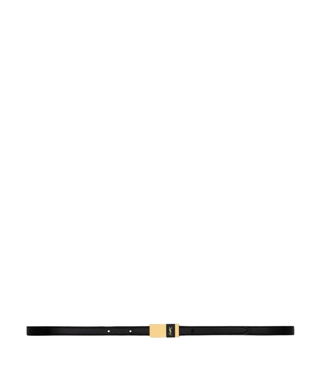 SAINT LAURENT Черный кожаный ремень, фото 1