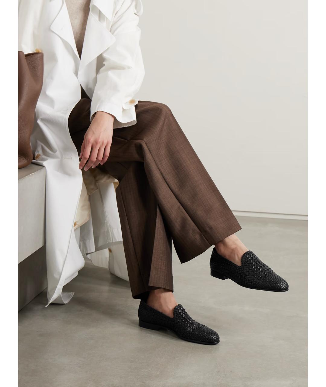 THE ROW Черные кожаные лоферы, фото 2