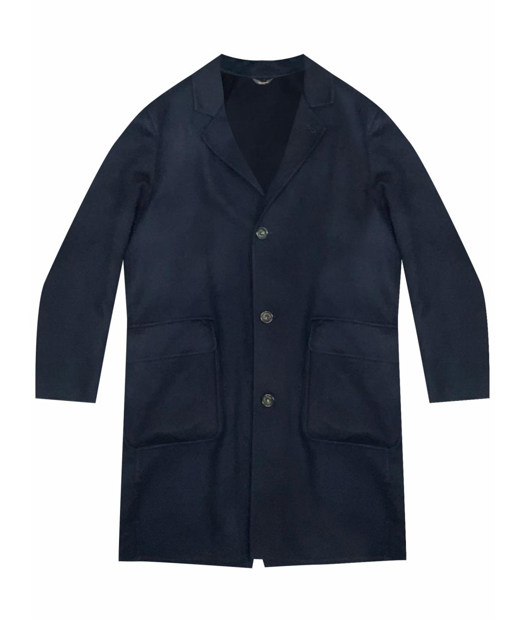 LORO PIANA Синее кашемировое пальто, фото 1