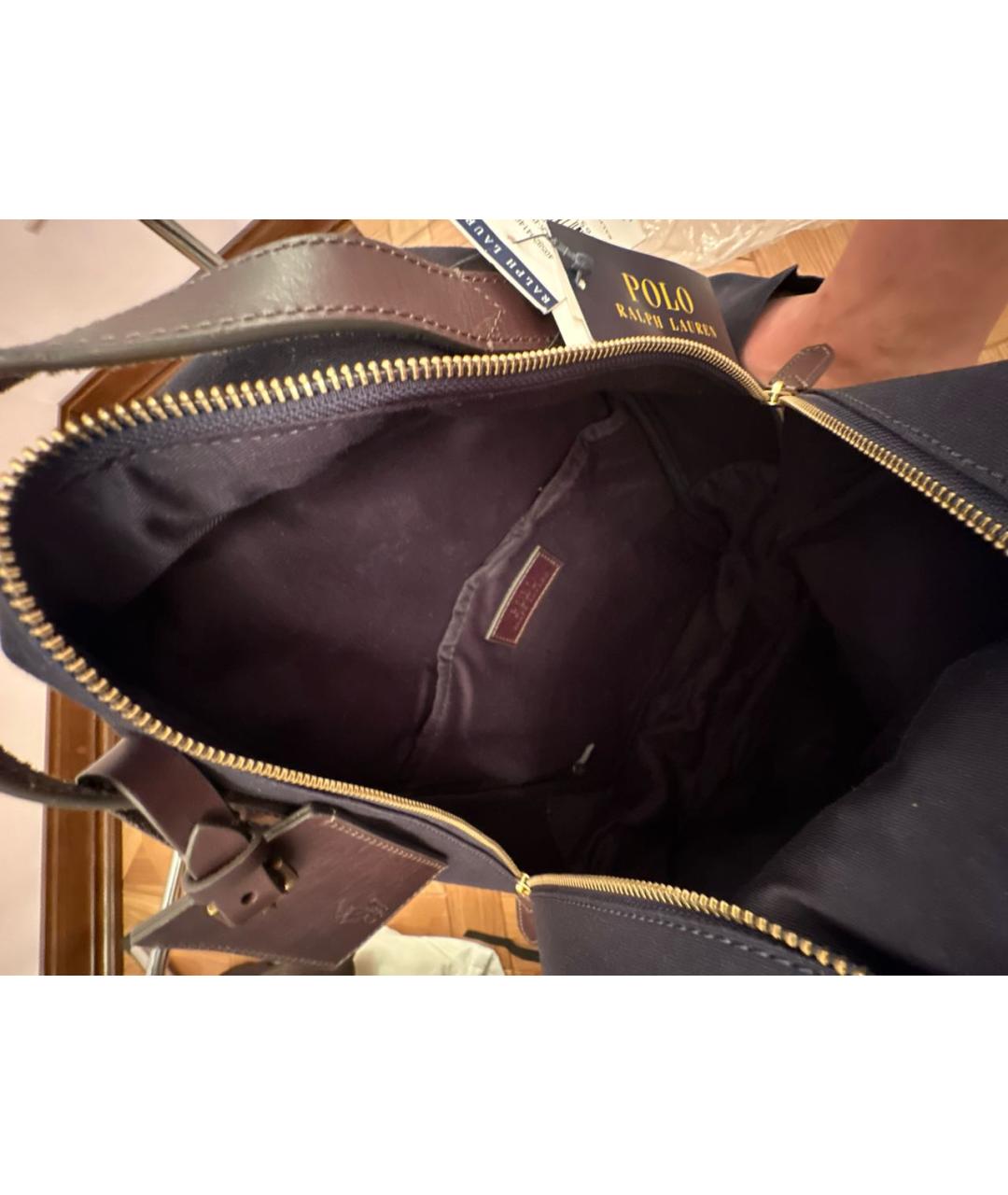 POLO RALPH LAUREN Темно-синий тканевый рюкзак, фото 4