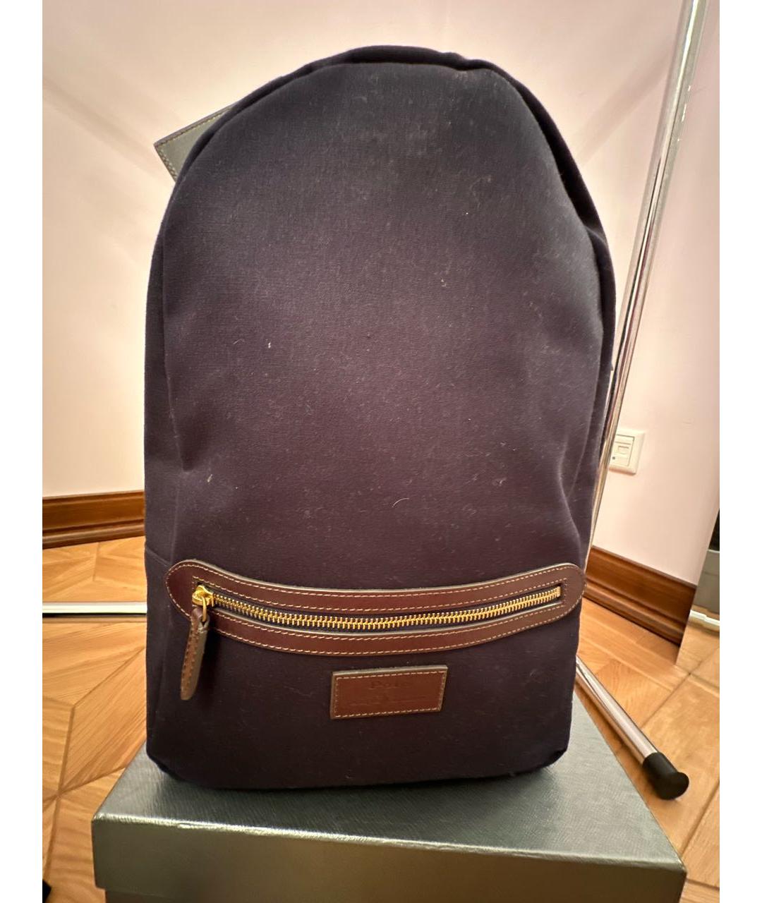 POLO RALPH LAUREN Темно-синий тканевый рюкзак, фото 9