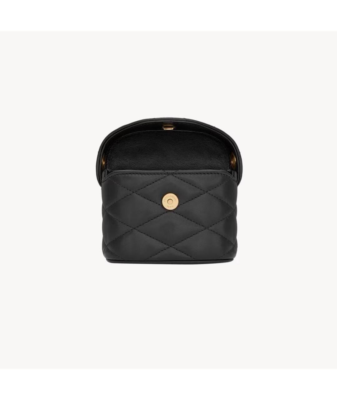 SAINT LAURENT Черный кожаный ремень, фото 2