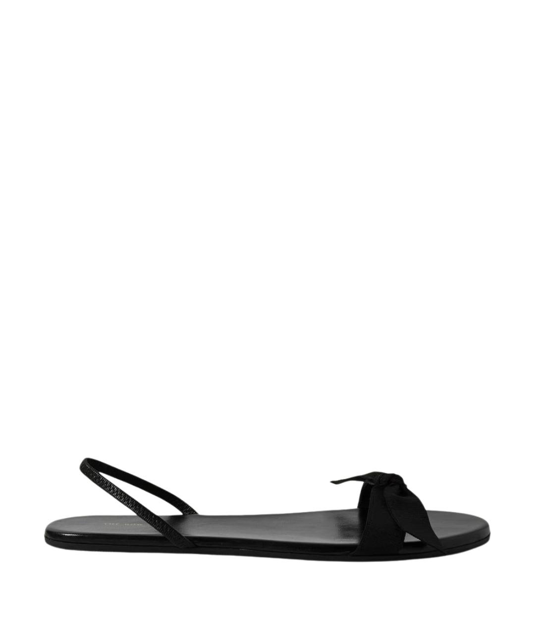 THE ROW Черные текстильные шлепанцы, фото 1