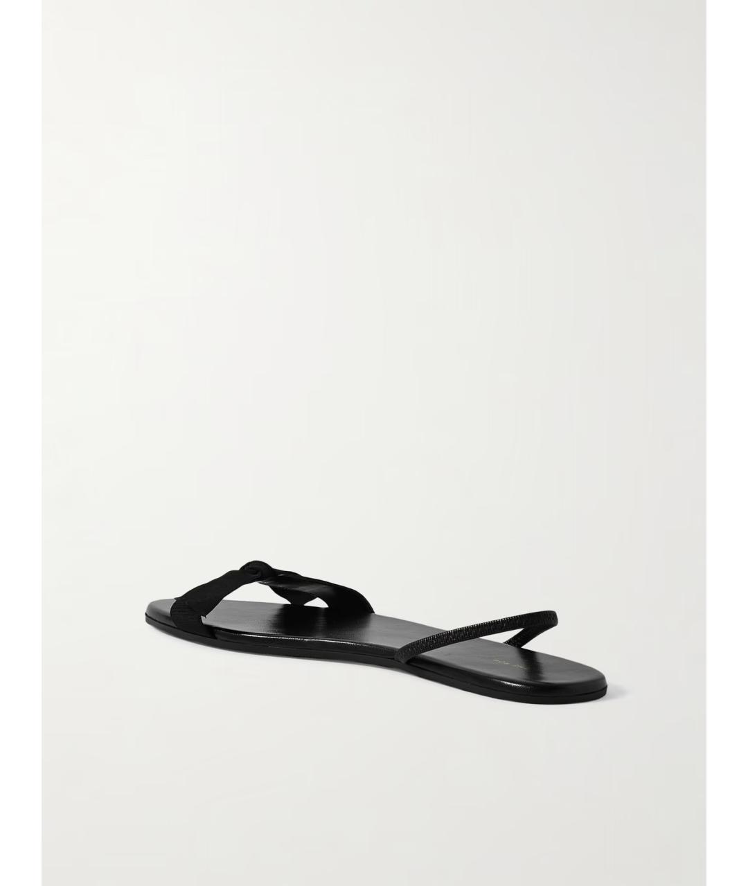 THE ROW Черные текстильные шлепанцы, фото 5