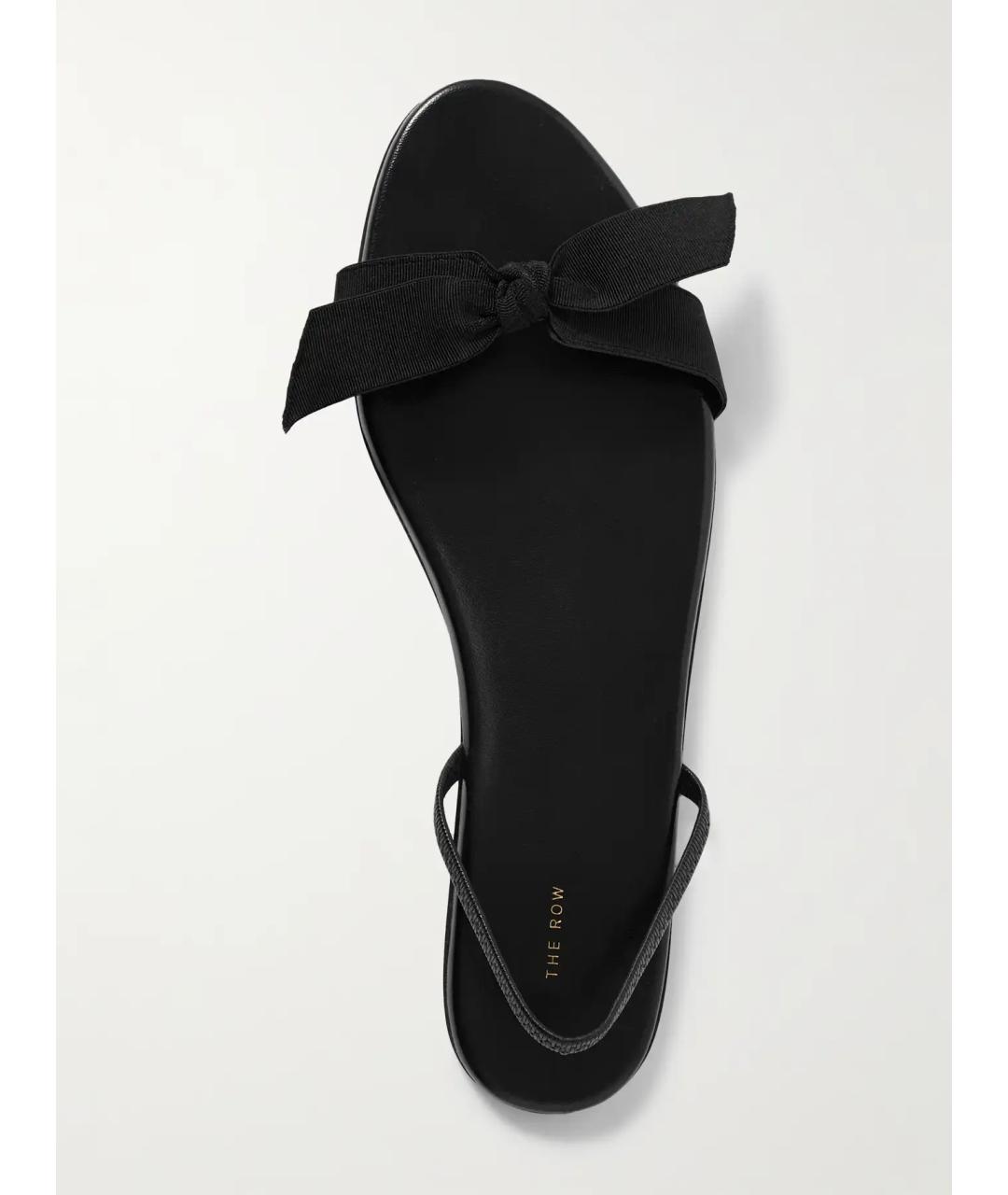 THE ROW Черные текстильные шлепанцы, фото 3