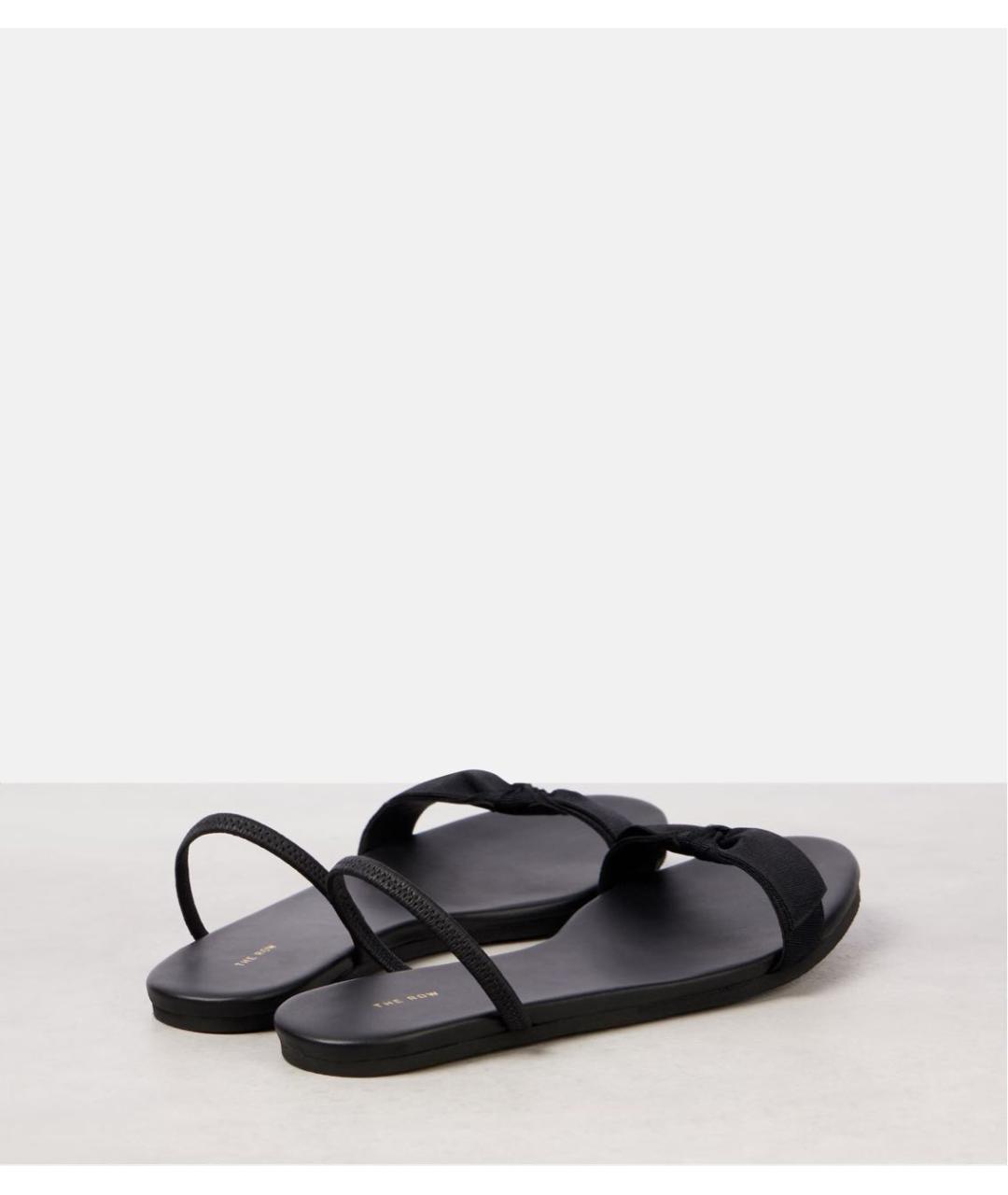 THE ROW Черные текстильные шлепанцы, фото 8
