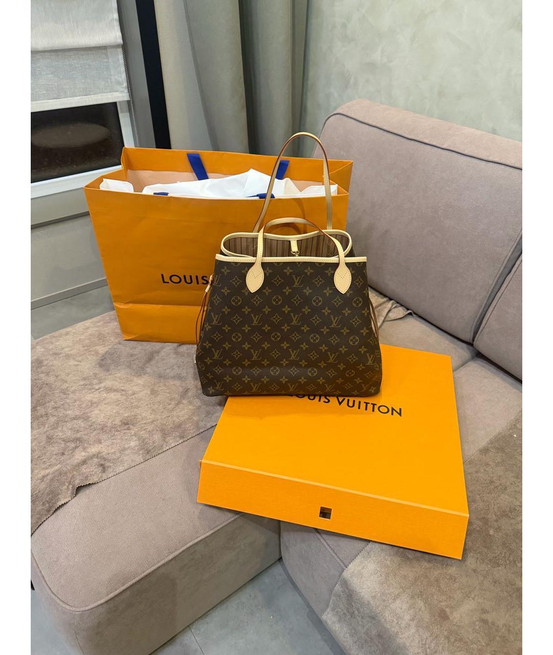 LOUIS VUITTON Коричневая сумка тоут, фото 4