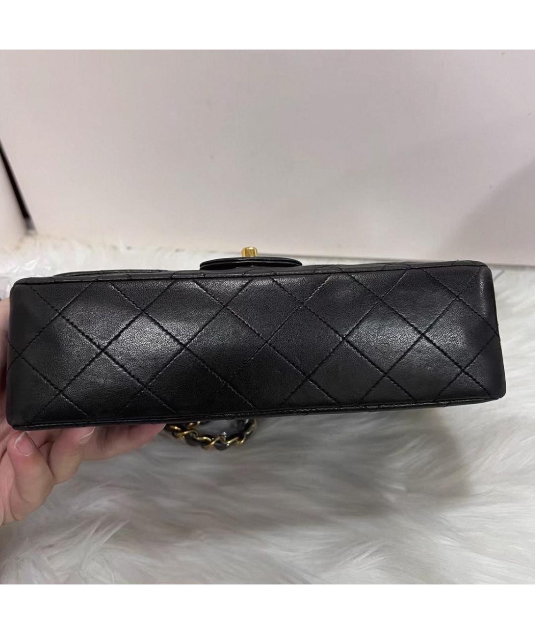 CHANEL Черная кожаная сумка через плечо, фото 7