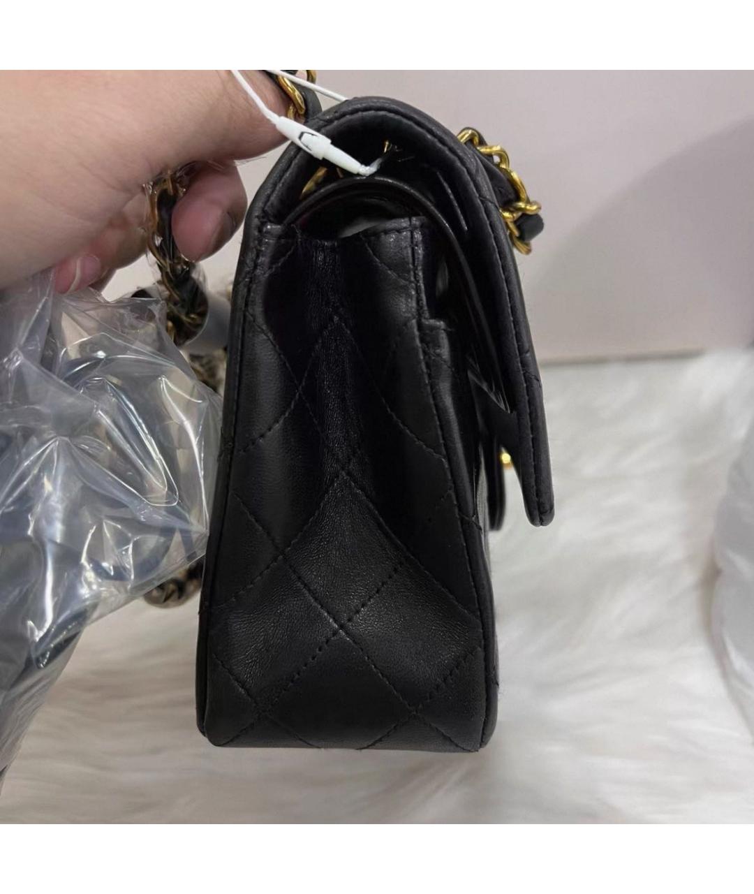 CHANEL Черная кожаная сумка через плечо, фото 6