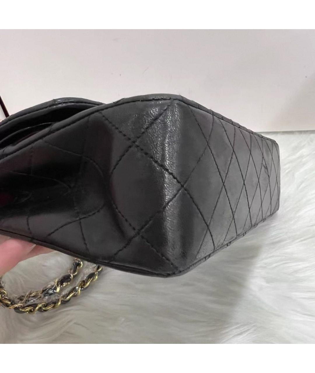 CHANEL Черная кожаная сумка через плечо, фото 8