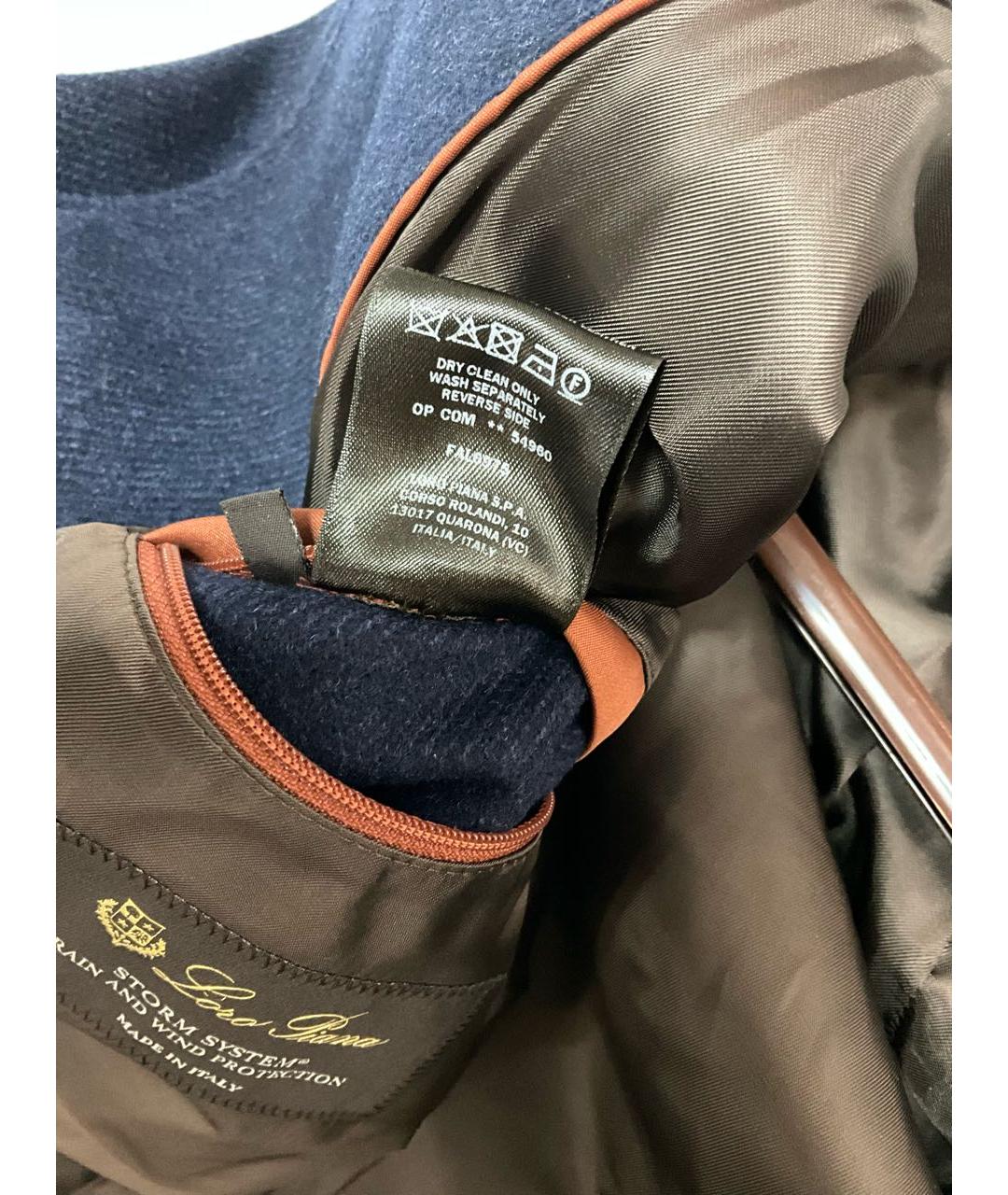 LORO PIANA Синее кашемировое пальто, фото 5