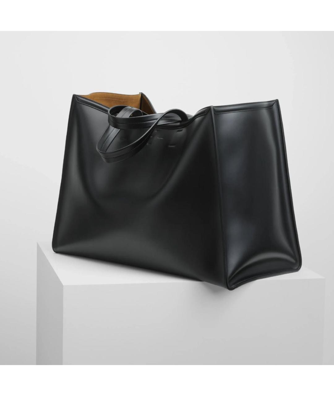 PHOEBE PHILO Черная кожаная сумка тоут, фото 6