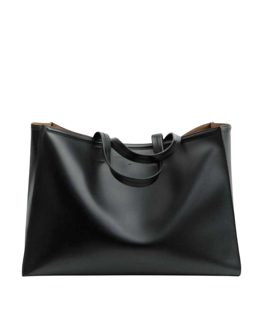 PHOEBE PHILO Черная кожаная сумка тоут, фото 1