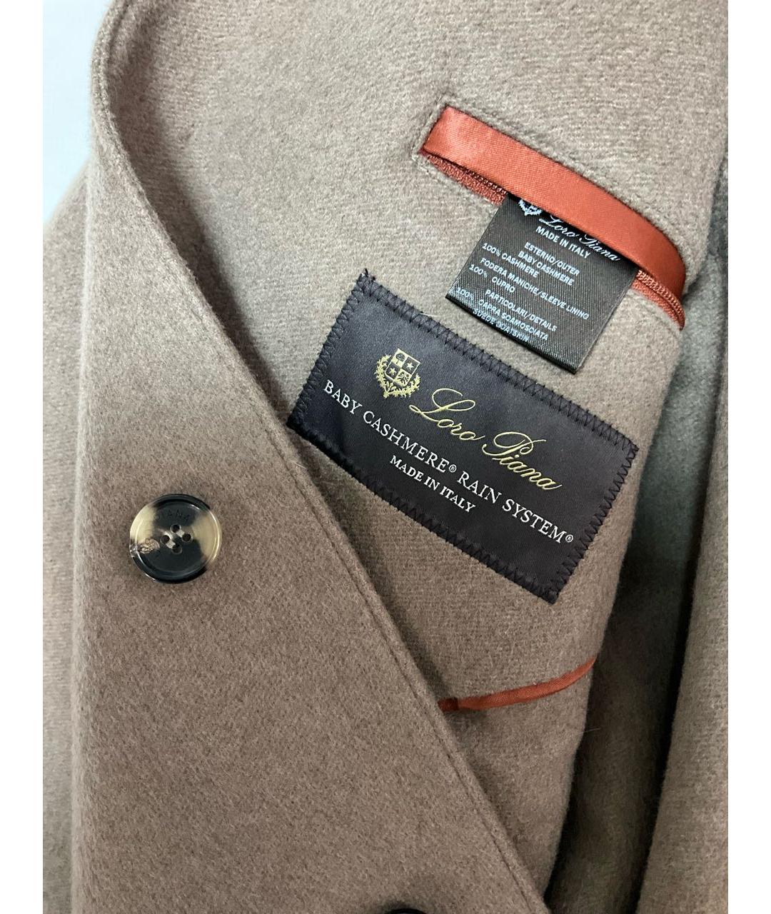 LORO PIANA Бежевое кашемировое пальто, фото 6