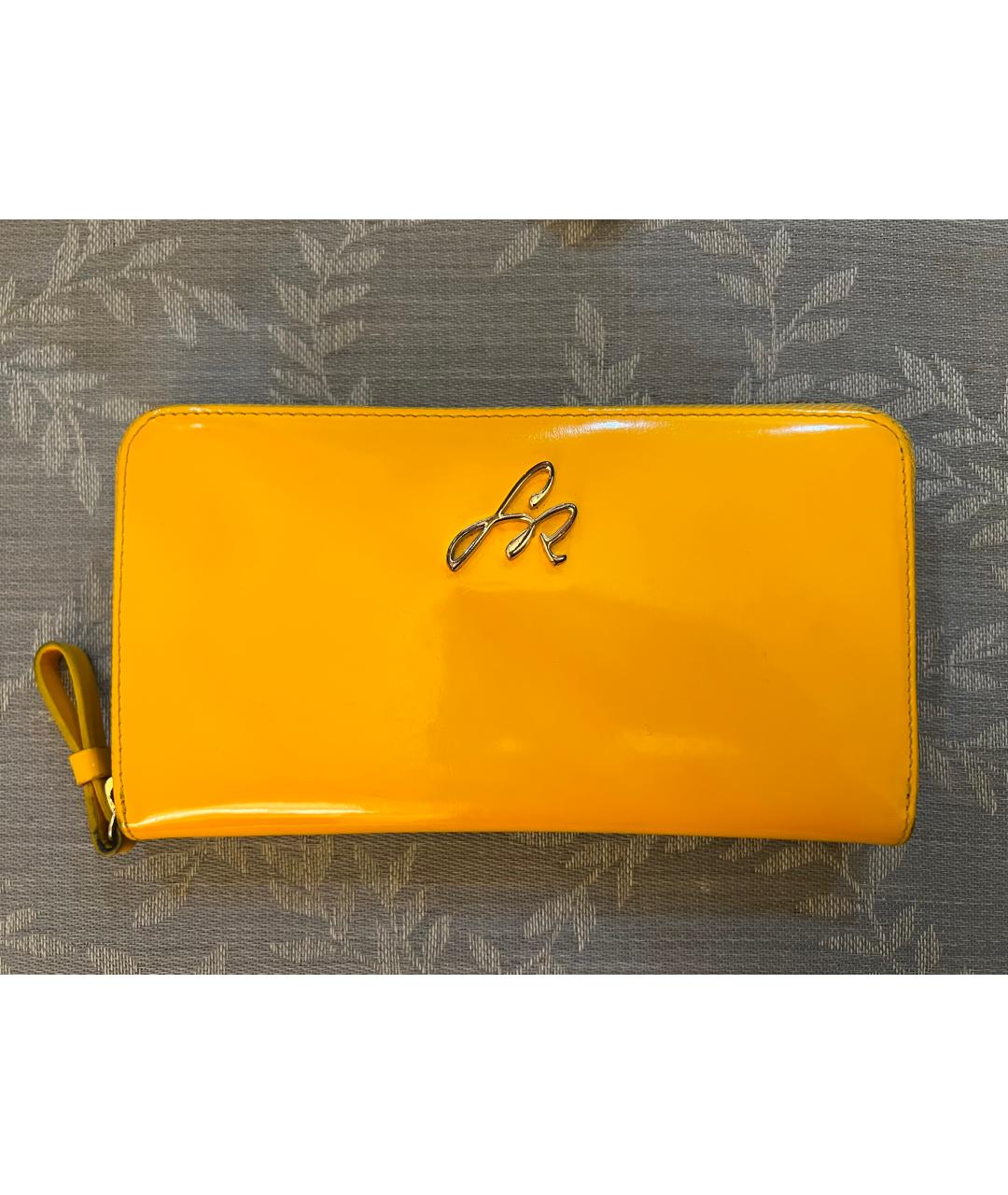 SONIA RYKIEL Горчичный кошелек из лакированной кожи, фото 6