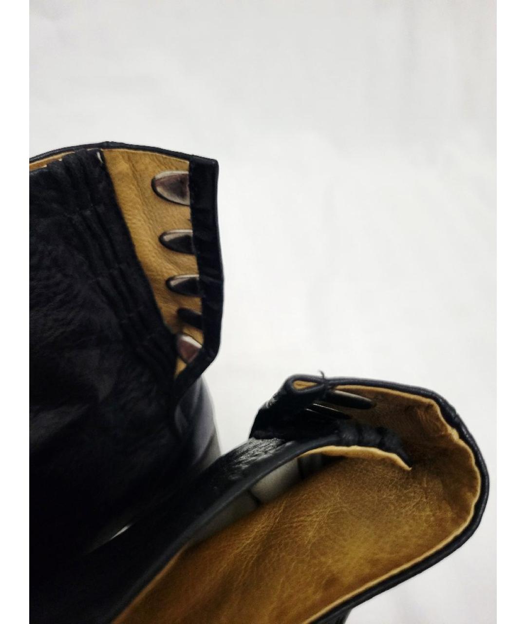 MAISON MARGIELA Черные кожаные ботильоны, фото 9