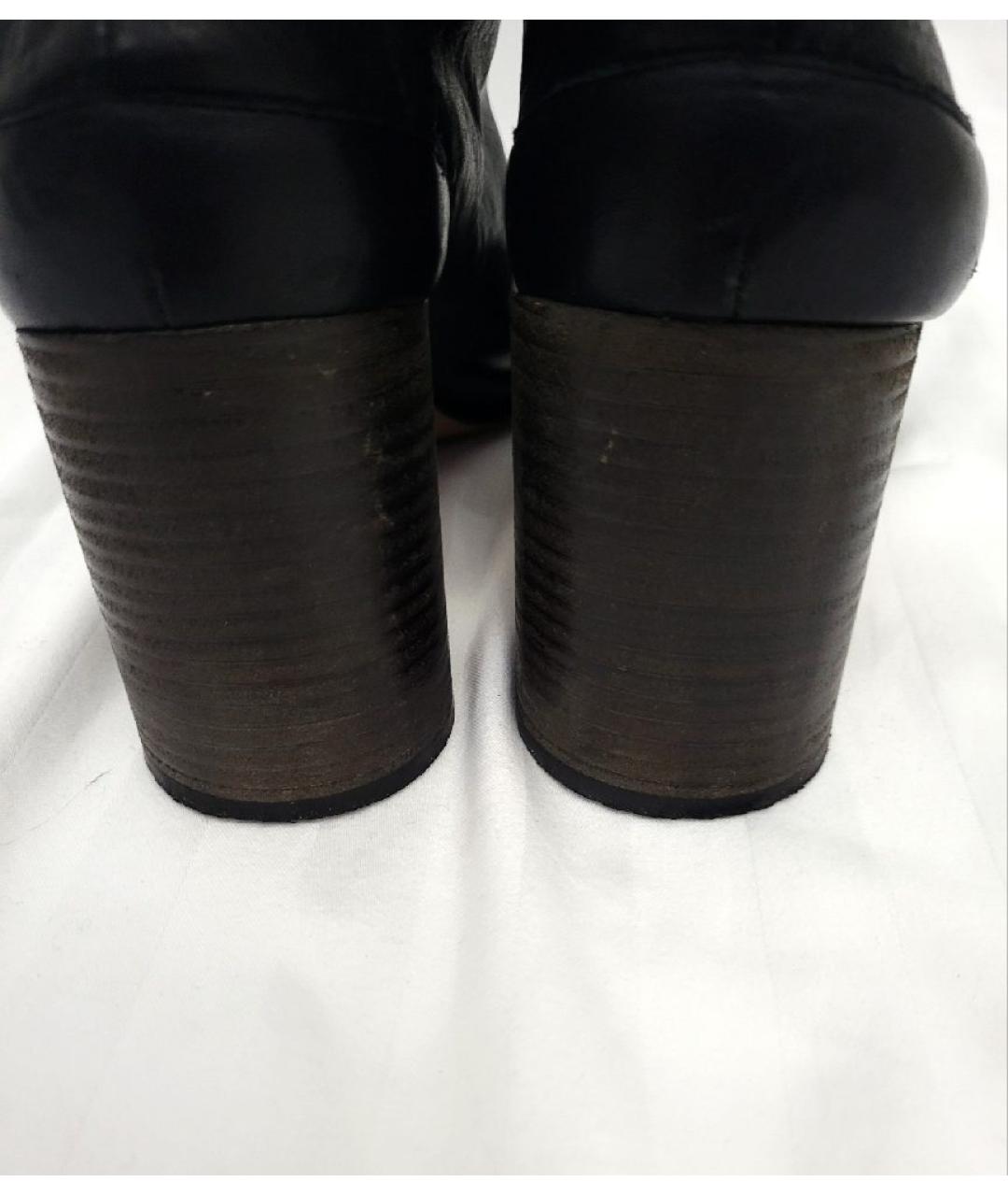 MAISON MARGIELA Черные кожаные ботильоны, фото 6