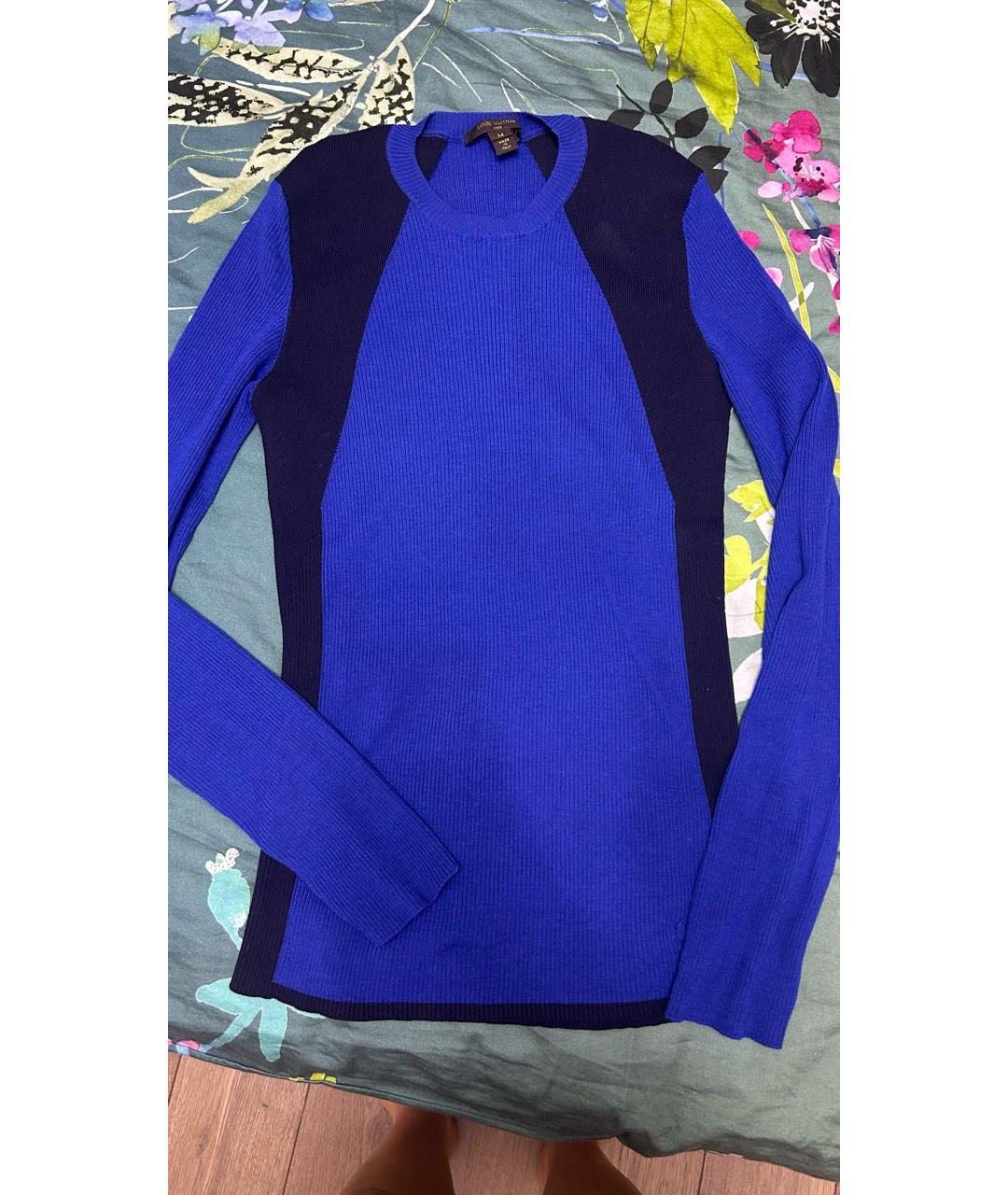 LOUIS VUITTON Синий шерстяной джемпер / свитер, фото 6