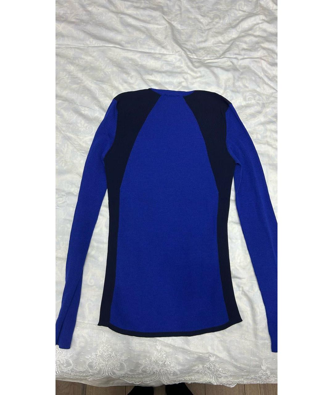 LOUIS VUITTON Синий шерстяной джемпер / свитер, фото 2