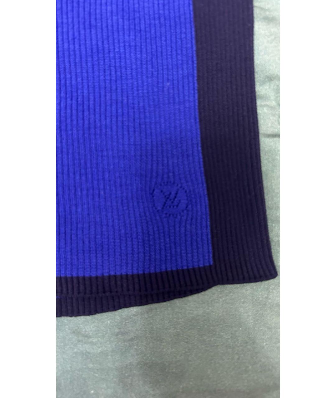 LOUIS VUITTON Синий шерстяной джемпер / свитер, фото 4