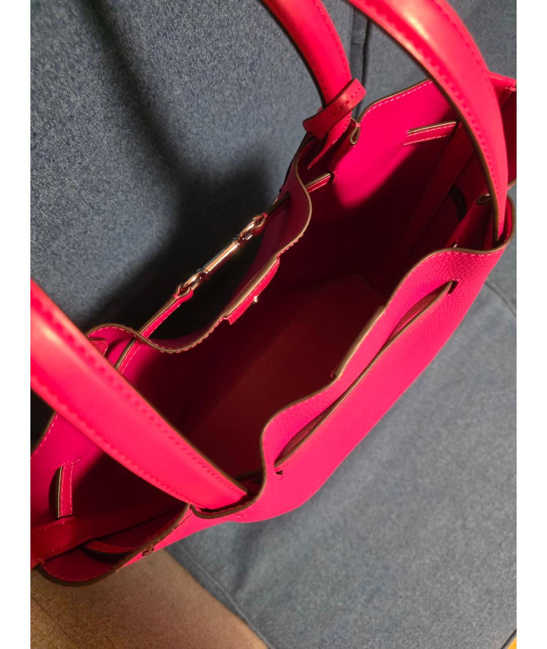 MICHAEL KORS Фуксия кожаная сумка тоут, фото 4