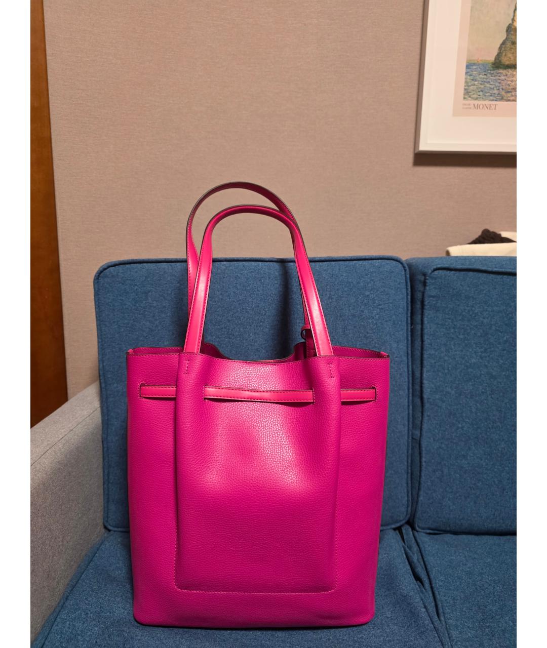 MICHAEL KORS Фуксия кожаная сумка тоут, фото 3