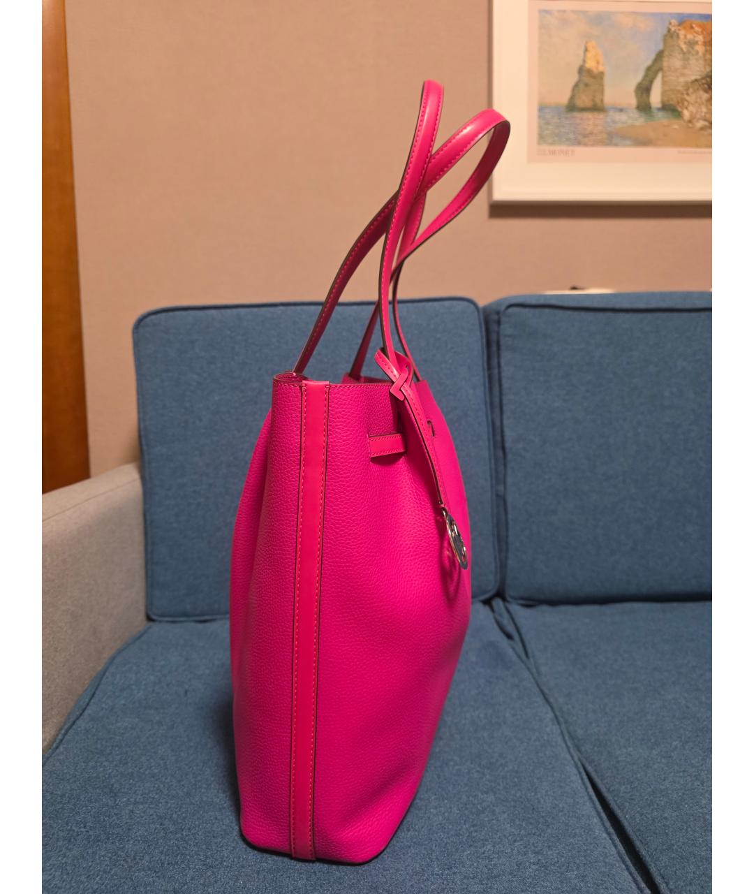 MICHAEL KORS Фуксия кожаная сумка тоут, фото 2