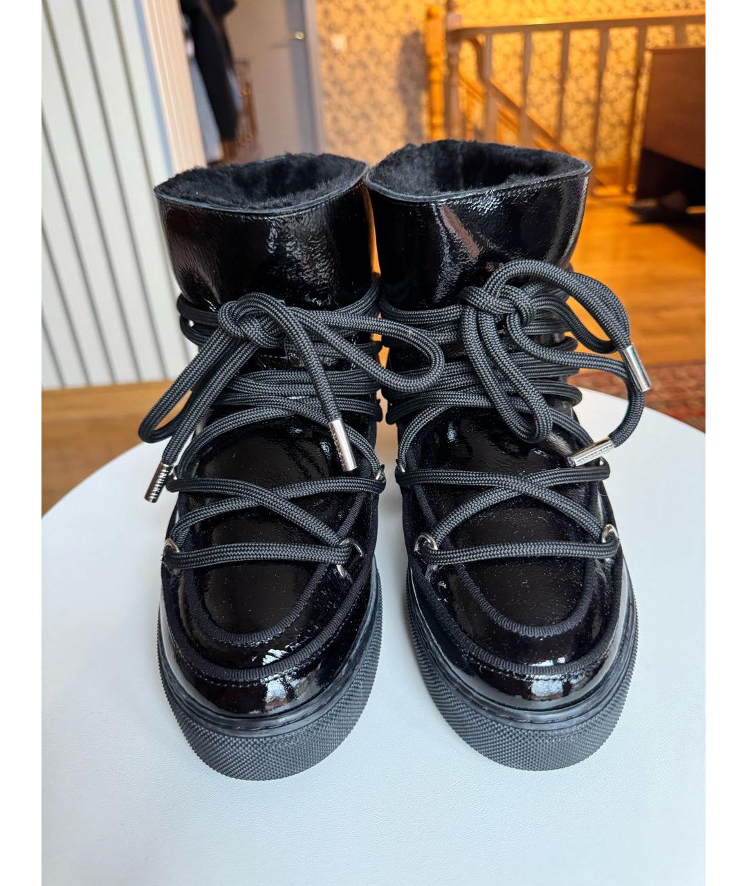 INUIKII Черные ботинки из лакированной кожи, фото 2