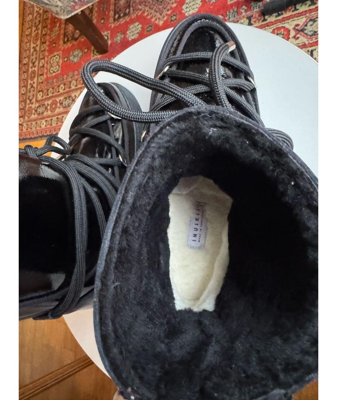 INUIKII Черные ботинки из лакированной кожи, фото 3