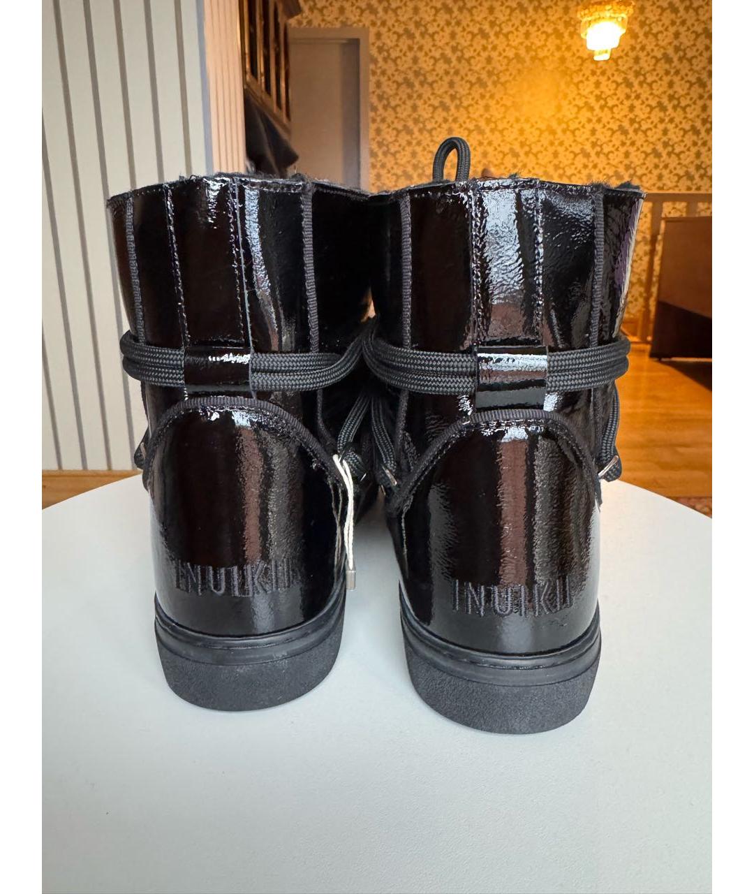 INUIKII Черные ботинки из лакированной кожи, фото 4
