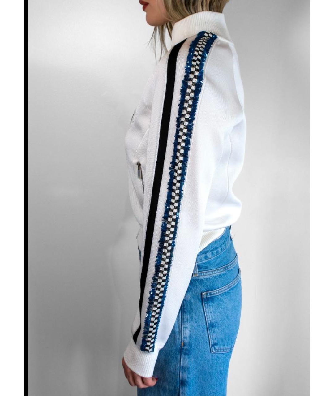 CHANEL Белый вискозный кардиган, фото 5