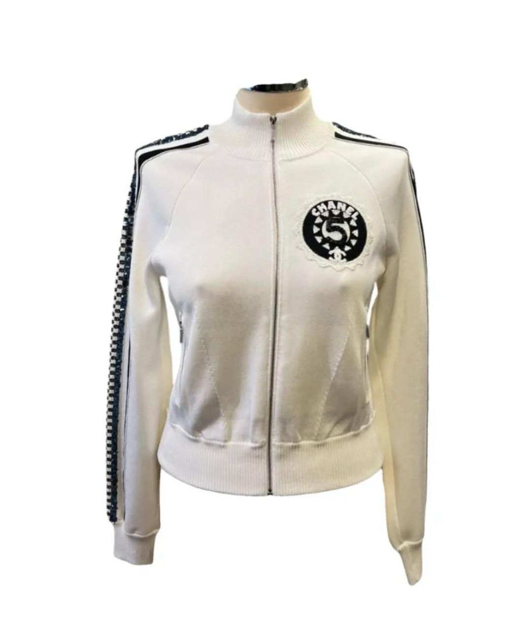 CHANEL Белый вискозный кардиган, фото 8