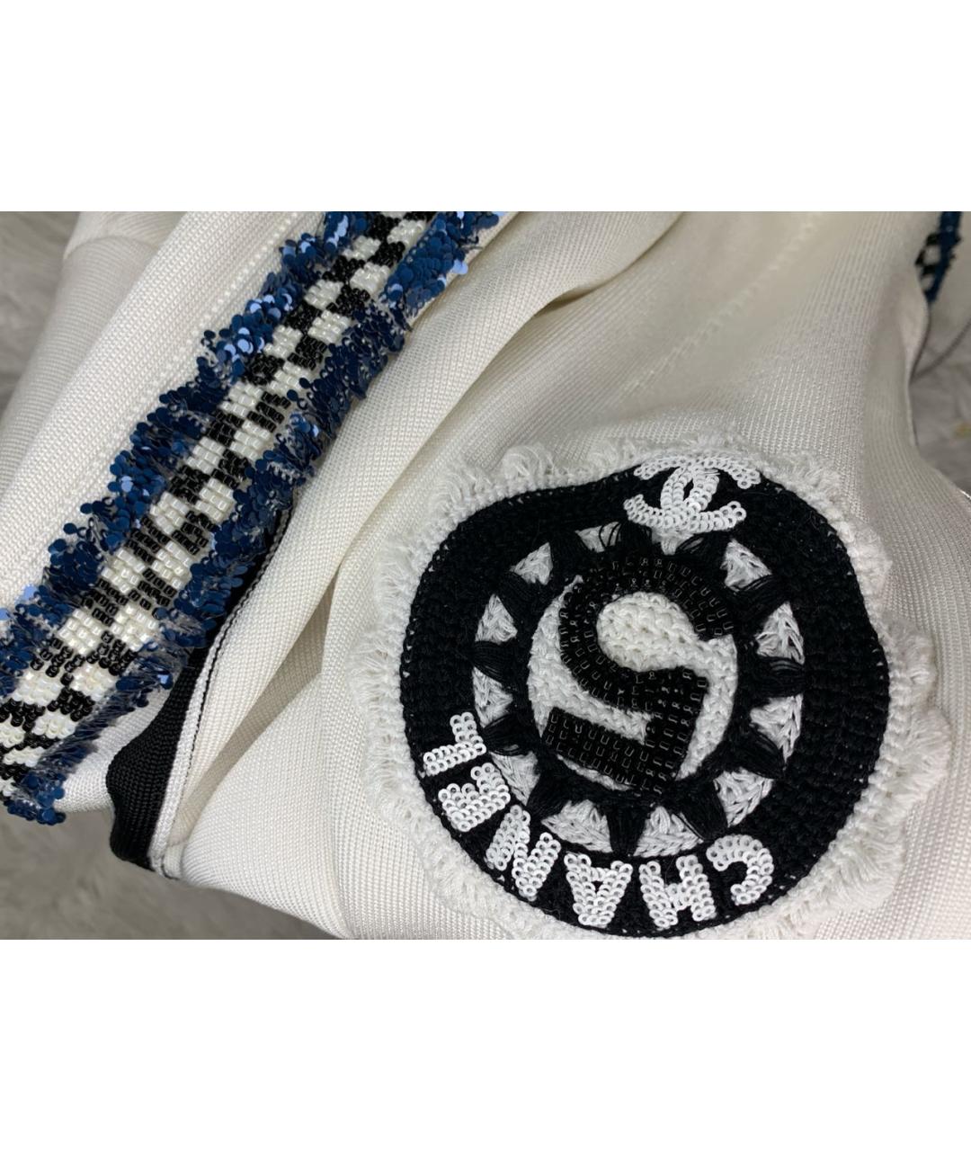 CHANEL Белый вискозный кардиган, фото 7