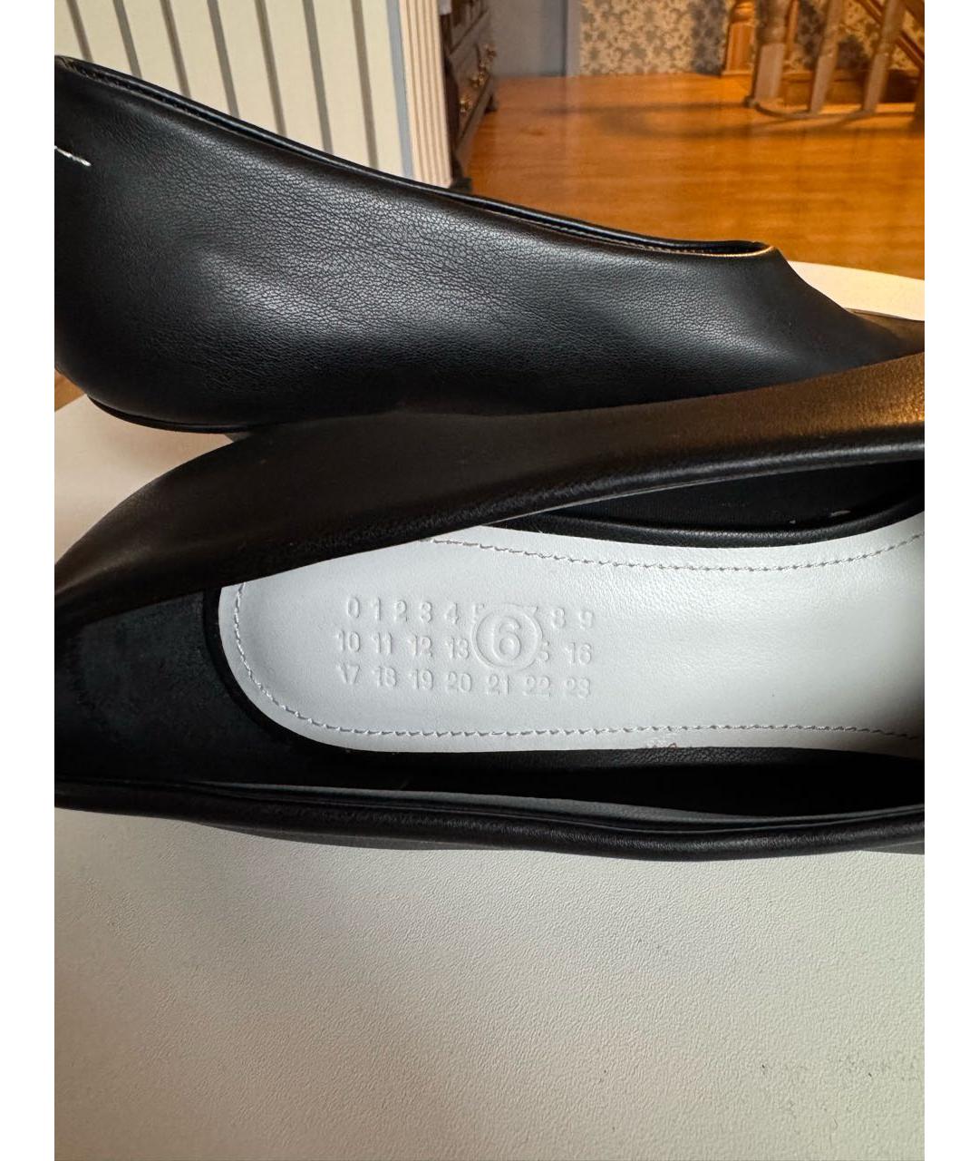 MM6 MAISON MARGIELA Черные кожаные туфли, фото 7